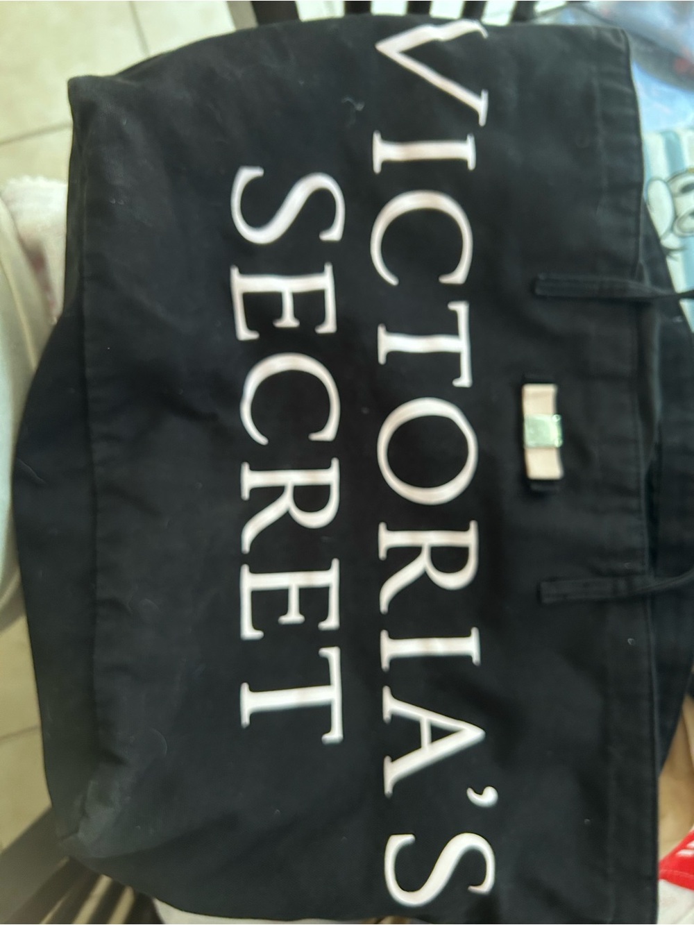 Victoria's Secret Black bag with White Logo